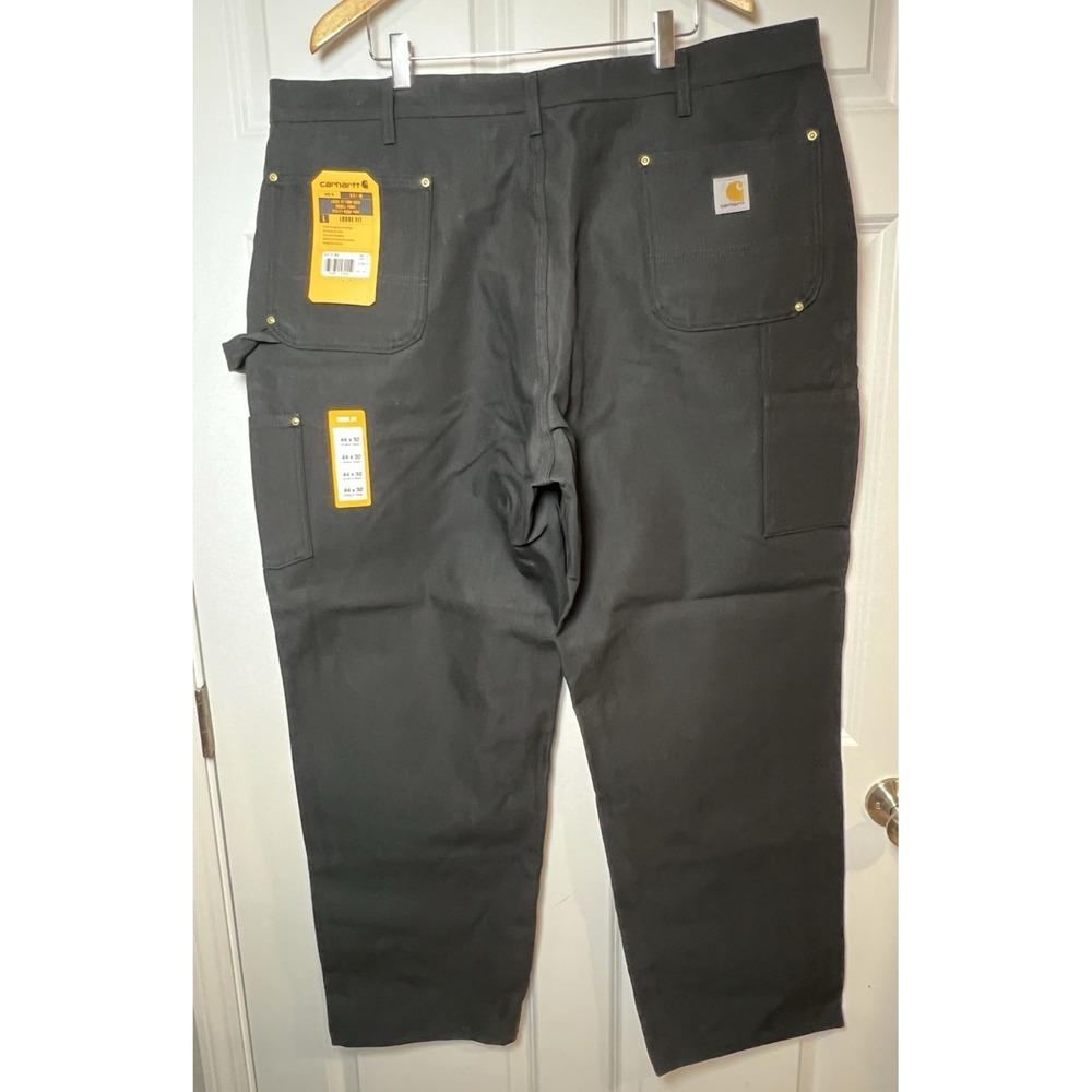 Carhartt B01 Double Front USA Made Duck Pant 44x32 Black Loose Fit UFCW Made NWT - Picture 4 of 15
